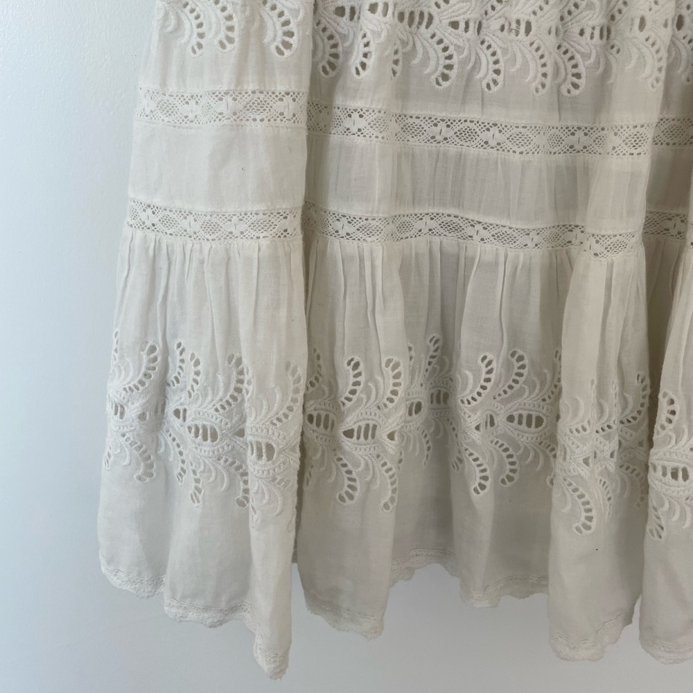 LSF White Ruffle & Eyelet Mini Dress - Picture 3 of 7